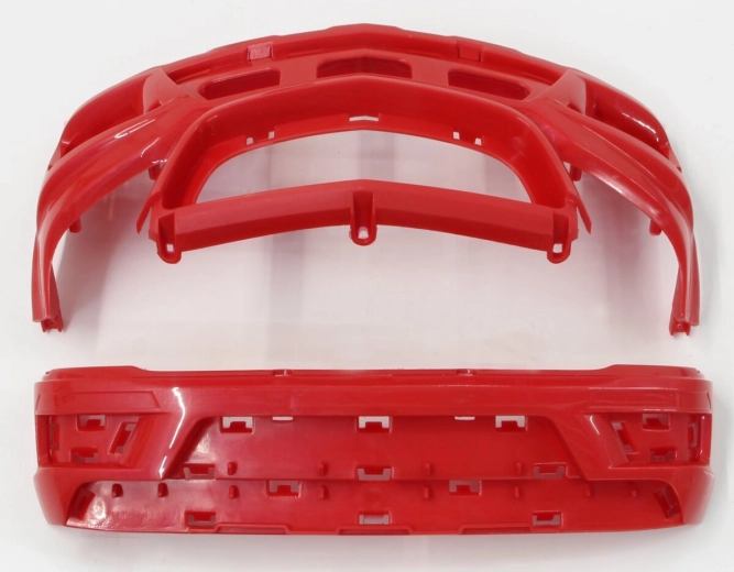 Carrosseriedelen voor de Mercedes-Benz AMG GL63-loopauto – voor- en achterdeel, rood