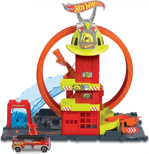 Hot Wheels City super brandweerkazerne met loop