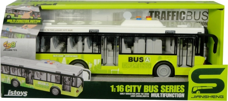 Stadsbus met licht en geluid – groen