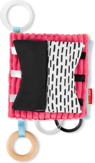 Skip Hop educatief stoffen boekje met C-clip Discoverosity 0m+