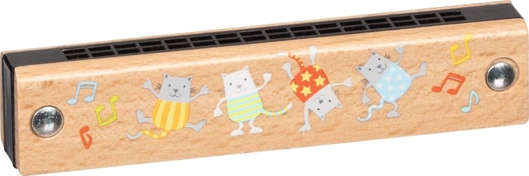 Kinderblaasharmonica met kattenmotief - 1 stuk