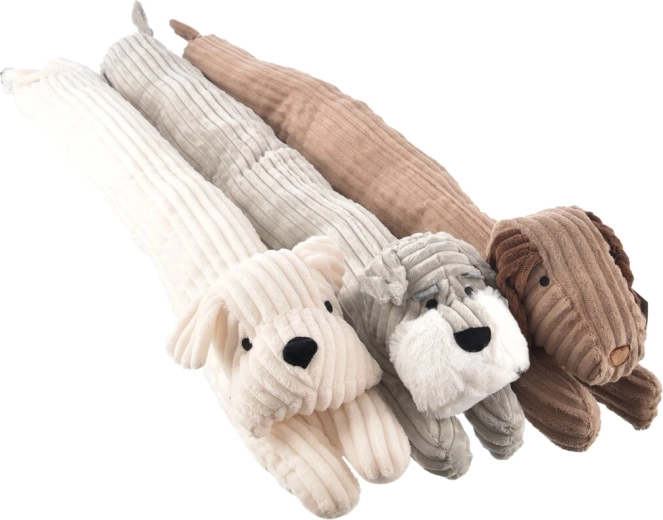 Tochtstopper pluchen hond 90 cm (mix van 3 varianten)