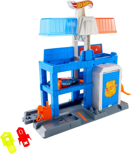 Metalen politieauto 1:64 inbegrepen