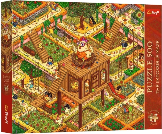 Puzzle Premium Plus 500 stukjes Grappige kuikentjes