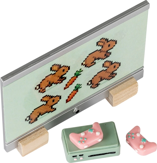Spelconsole met twee controllers