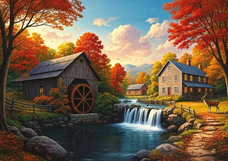 Puzzel hert bij de stuw 1000 stukjes