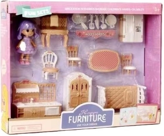 Happy Furniture meubelset met pop