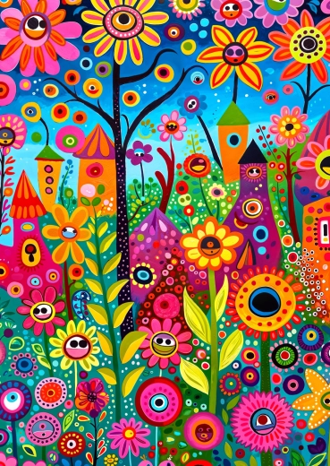 Enjoy puzzel Speelse tuin 1000 stukjes