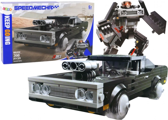 Bouwset auto en robot 2-in-1, 398 stukjes
