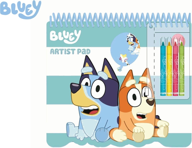 Bluey kleurenset met sjablonen, stickers en stiften
