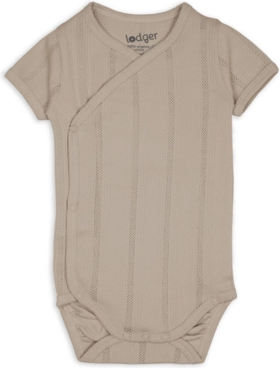 Lodger babybody met korte mouwen pointelle shell maat 68