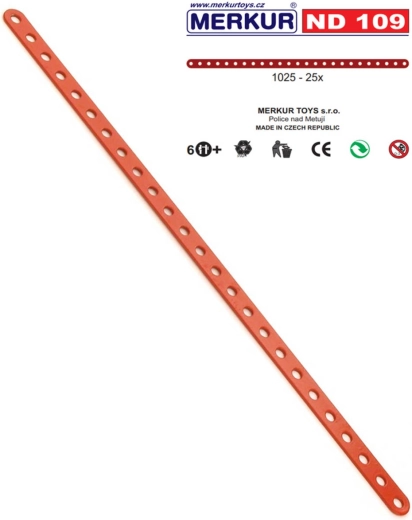 Merkur reserveonderdeel ND109 – metalen strippen met 25 gaatjes (25 stuks)