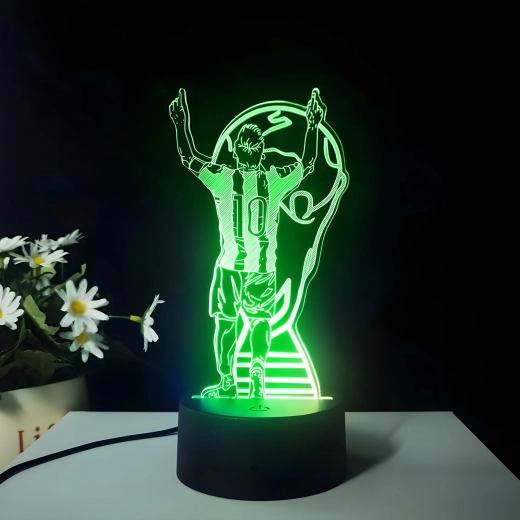 De 3D-illusie wordt gecreëerd door een gedetailleerde gravure in acryl