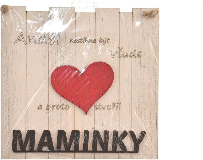 Houten bordje „Mama’s…“ 21 × 21 cm