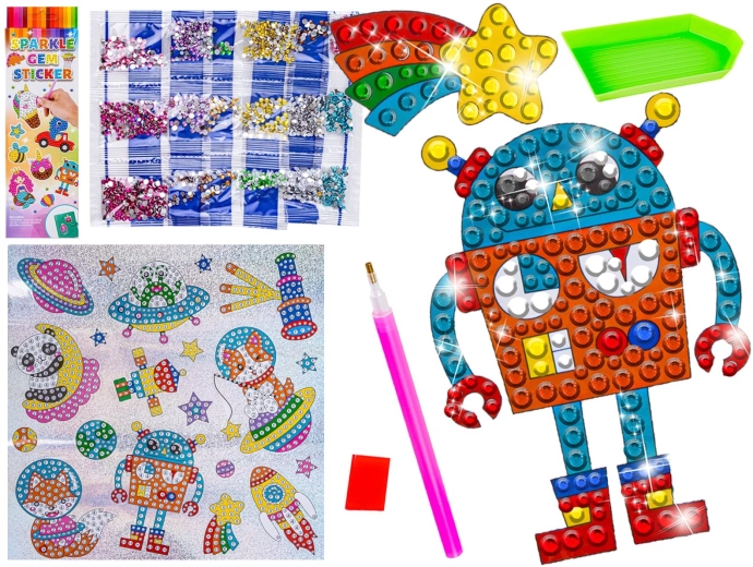 Diamantmozaïek – ruimte-stickers, set van 20 stuks