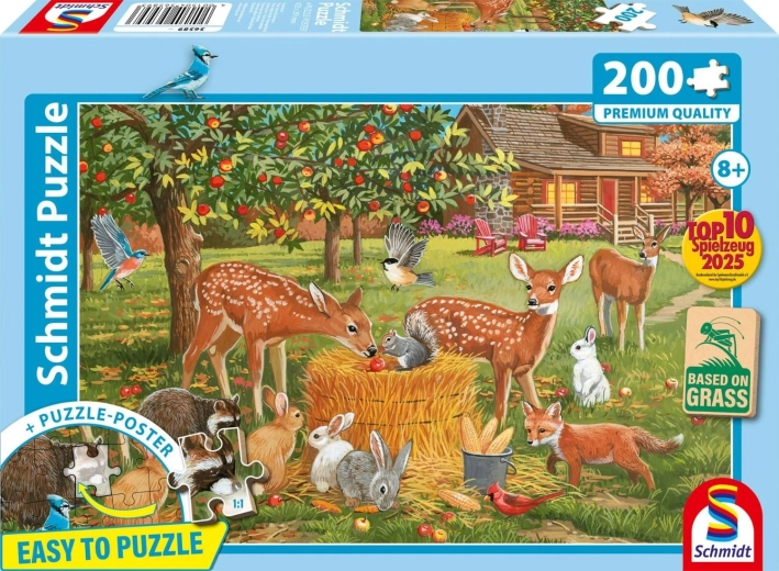 Kinderpuzzel van grasvezels – dierenpicknick (200 stukjes)