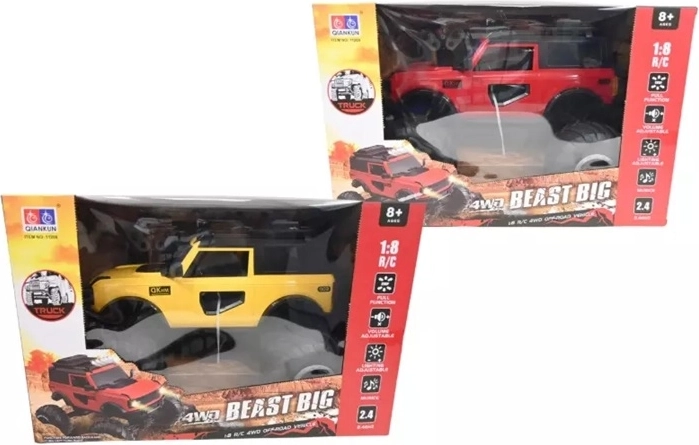 Terreinwagen met afstandsbediening en grote wielen