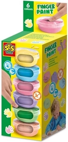 SES Creative pastel vingerverf 6 stuks (45 ml)