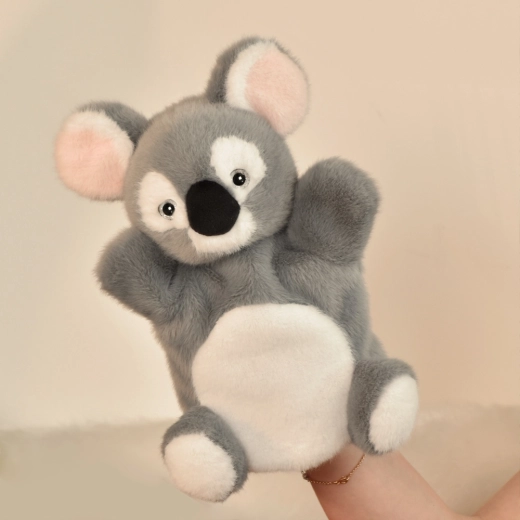 Doudou Histoire d'Ours pluchen handpop koala grijs 24 cm
