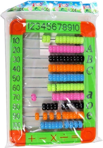 MaDe kinderrekenrek met 100 kralen (plastic)