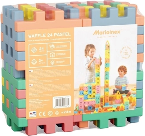 Constructiespeelset Kubus 24 pastel