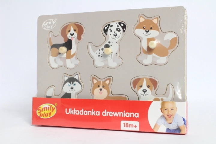 Houten inlegpuzzel met honden