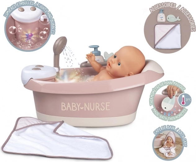 Smoby Baby Nurse Badje met Whirlpool, douche en licht