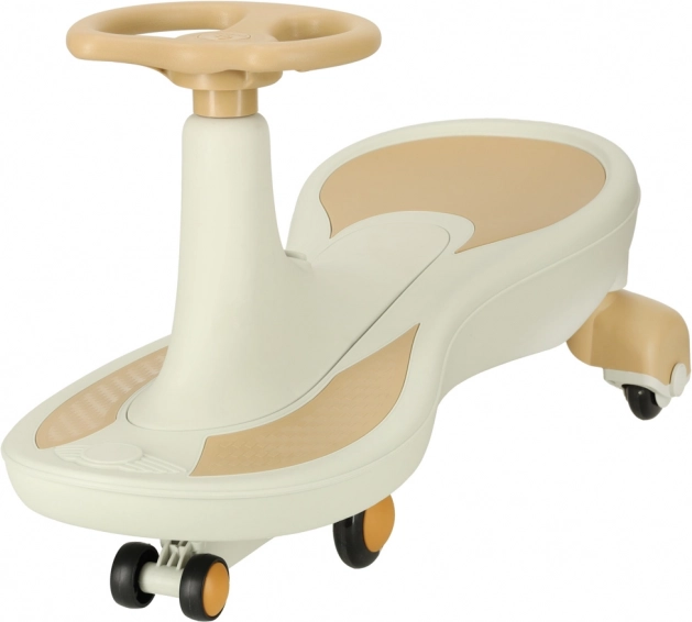 Gravitatie-rijspeeltje met LED-wielen en muziek, 76 cm, beige-wit, draagvermogen 100 kg