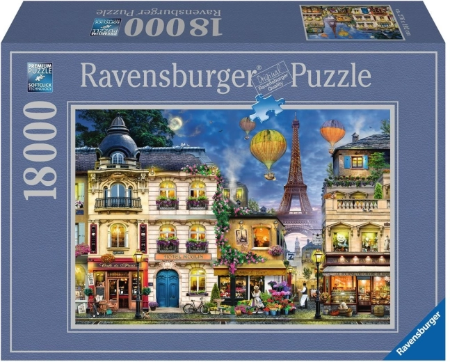 Ravensburger puzzel Wandeling door Parijs bij nacht 18000 stukjes