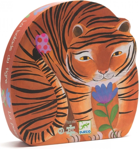 Djeco puzzel Tijger op wandeling (24 stukjes)