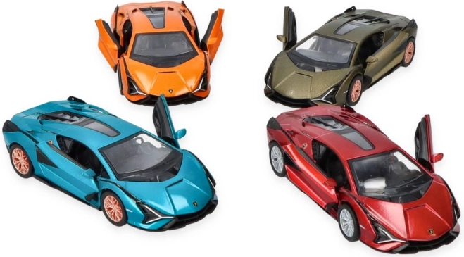 Metalen automodel Lamborghini Sian met opendeuren