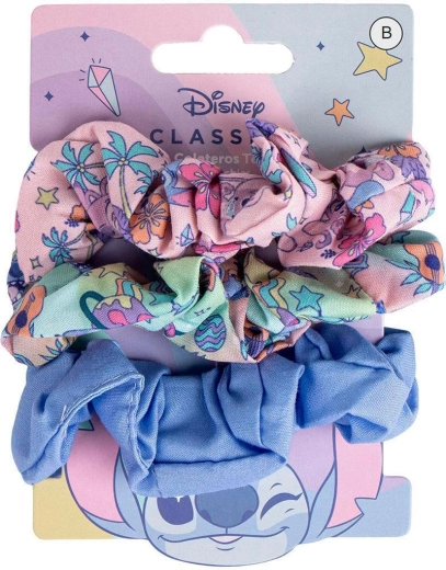 Set stoffen haarelastiekjes Disney Lilo & Stitch Stitch (3 stuks)
