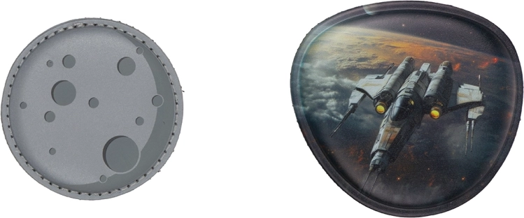 Baagl Baaglies – set badges Ruimte en Maan (2 stuks)