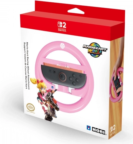 HORI-stuurwielhouder voor Nintendo Switch en Switch 2 Peach