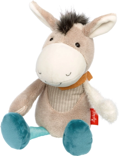 Sigikid pastel patchwork ezeltje – eerste knuffel 31 cm