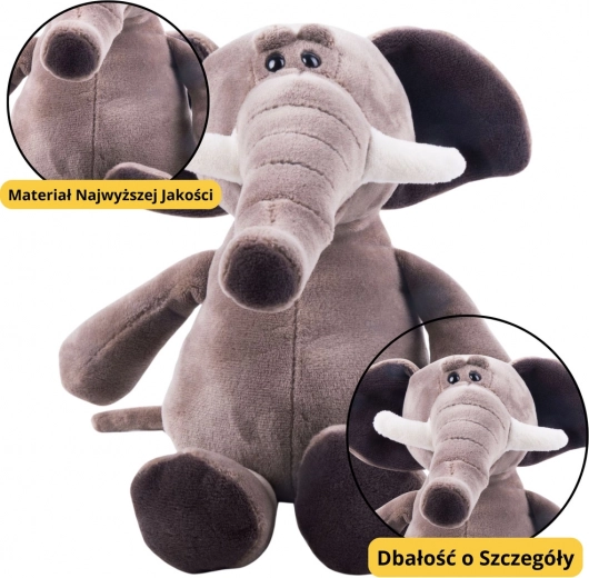 Kleine pluchen olifant met zuignap 16 cm
