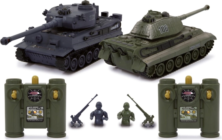 Twee RC-tanks in één verpakking