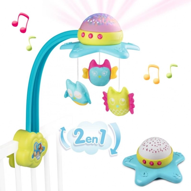 Muziekmobiel voor het ledikant 2-in-1 SMOBY Cotoons met licht en projectie