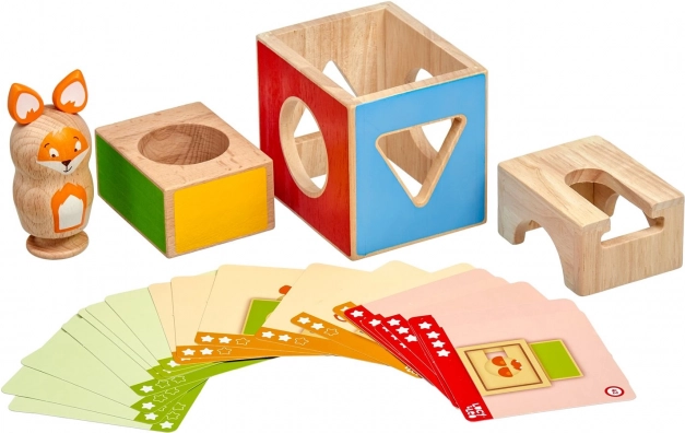 Lucy & Leo Sluwe vos – houten logische puzzel met opdrachtkaarten