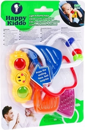 Hola SmilyPlay rammelaar sleutels met bijtring en lichtjes
