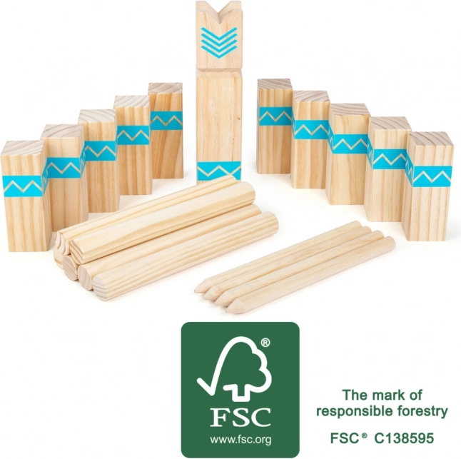 Vikingenspel Kubb van hout