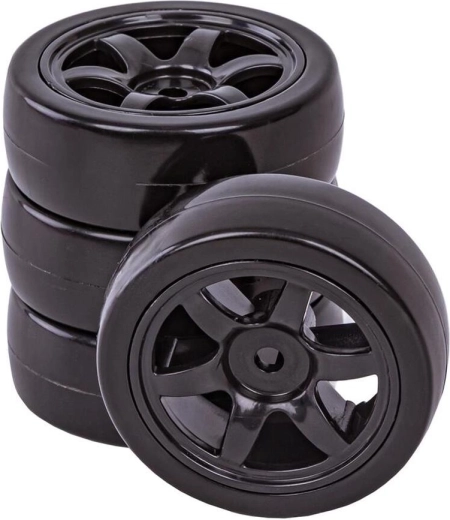 Set gladde driftwielen voor RC-auto 1:16 (4 stuks)