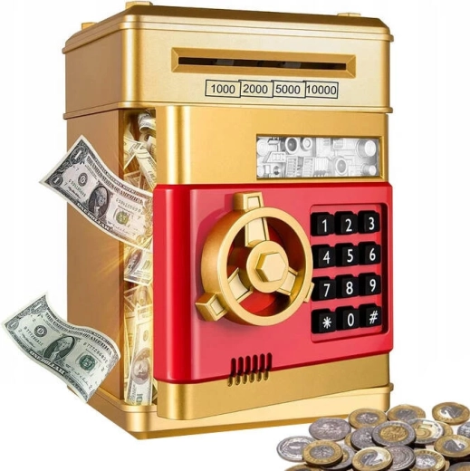 Interactieve kluis voor bankbiljetten met pincode