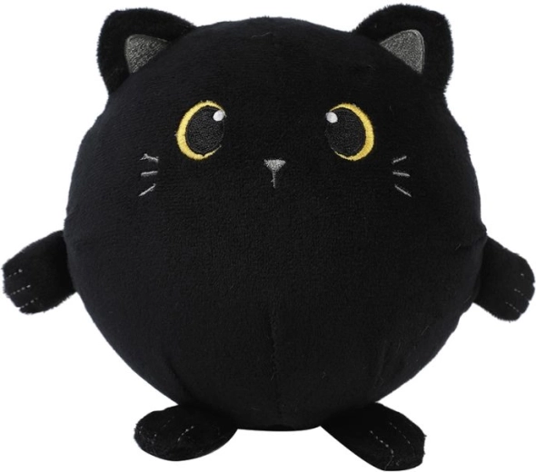 Squishy pluchen zwart kattenknuffeltje
