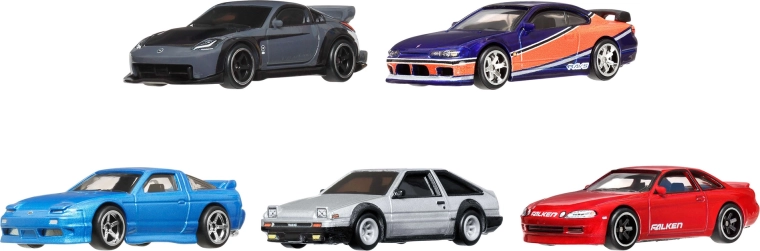 Vijf legendarische filmauto’s in één verpakking