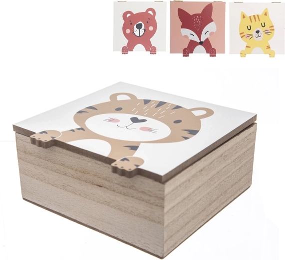 Kinder lunchbox van kunststof 15 × 15 × 7 cm (mix van motieven)