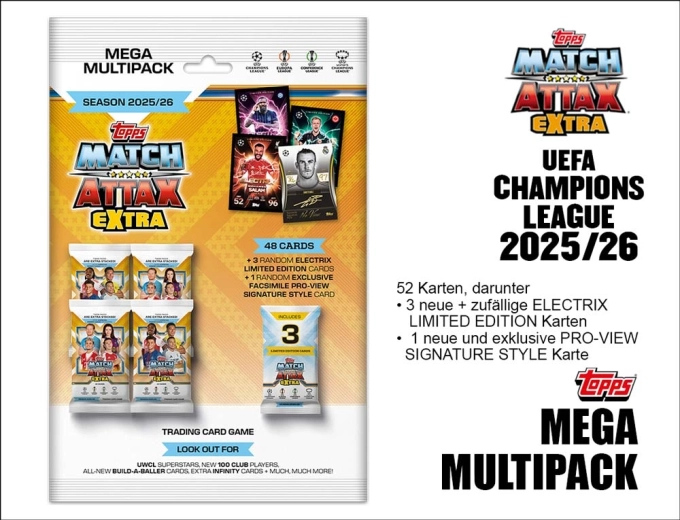 Topps UEFA Champions League Match Attax Extra 2025/2026 mega-multipack