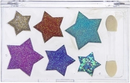 Oogschaduw in de vorm van sterretjes met glitters