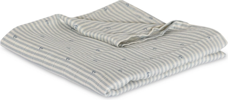 Nuuuroo valentin mousseline doek van bamboe stripe anchor - 1 stuk