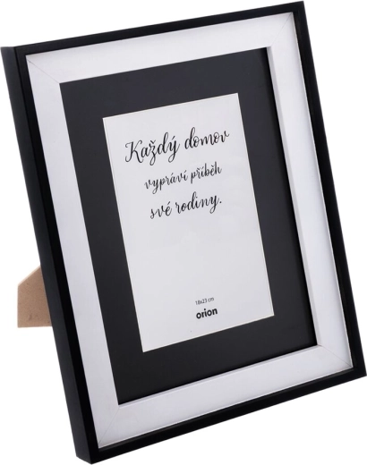 Houten fotolijst zwart 22 × 27 cm met passe-partout voor foto 13 × 18 cm